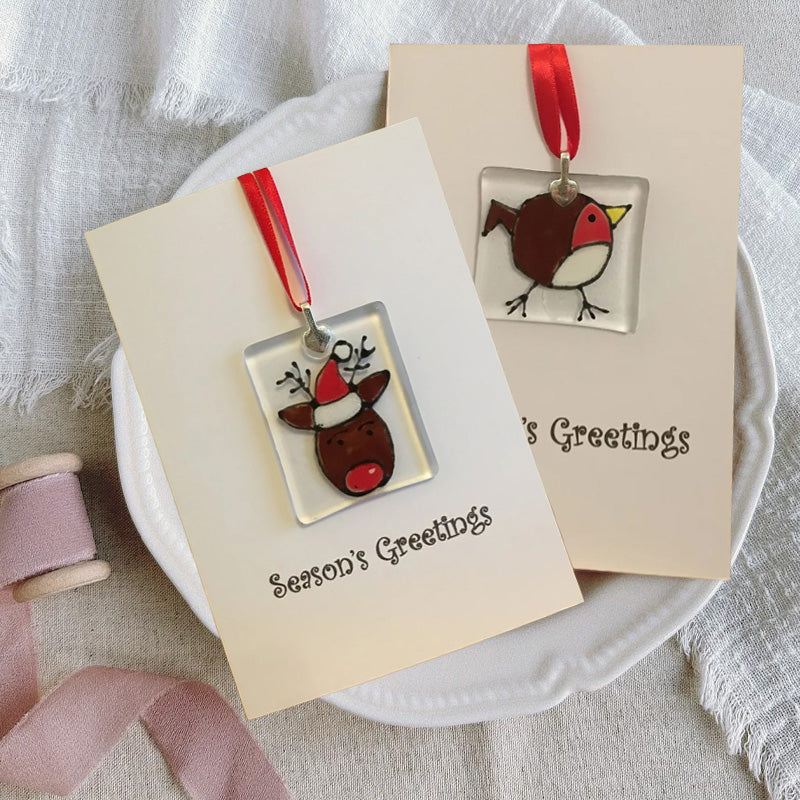 Yeouu | Handmade Christmas card ornaments