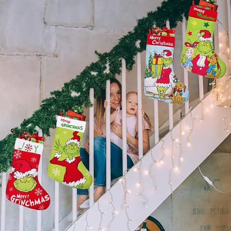 Yeouu | Green Christmas Stockings Christmas Decorations