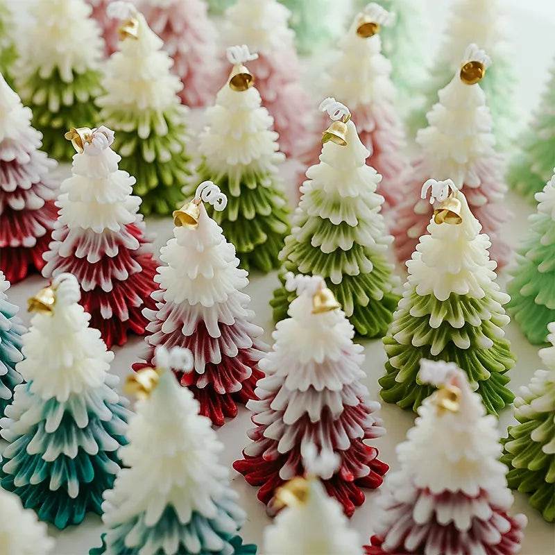 Yeouu | Merry Christmas Candle 3D Xmas Tree Shaped Aromatherapy Candles Ornaments Navidad New Year Party Home Decor Xmas Gift