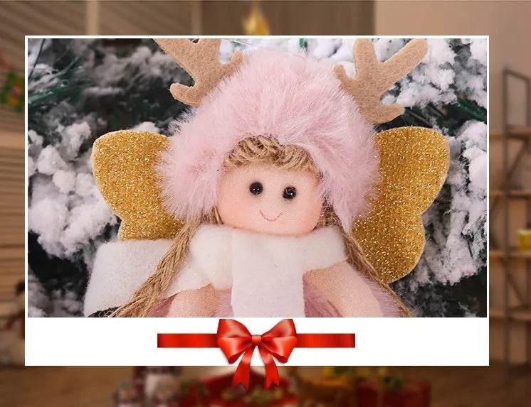 Yeouu | Christmas Cute Fabric Antler Plush Girl Decoration Ornaments