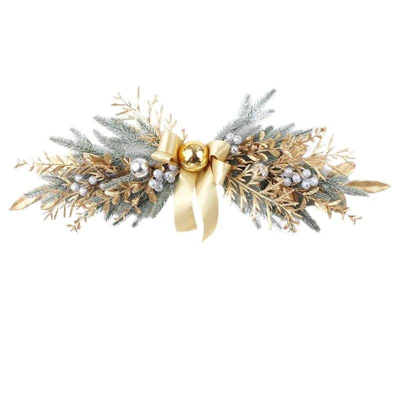 Yeouu | Golden Christmas Plastic Wire Garland Rattan Decorations