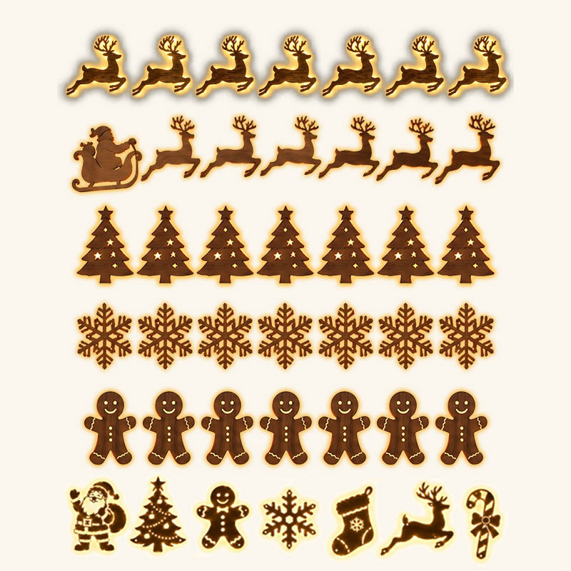 🔥Last 45pcs🎉-LED Reindeer Wall Decorations - Festive Christmas Lighting