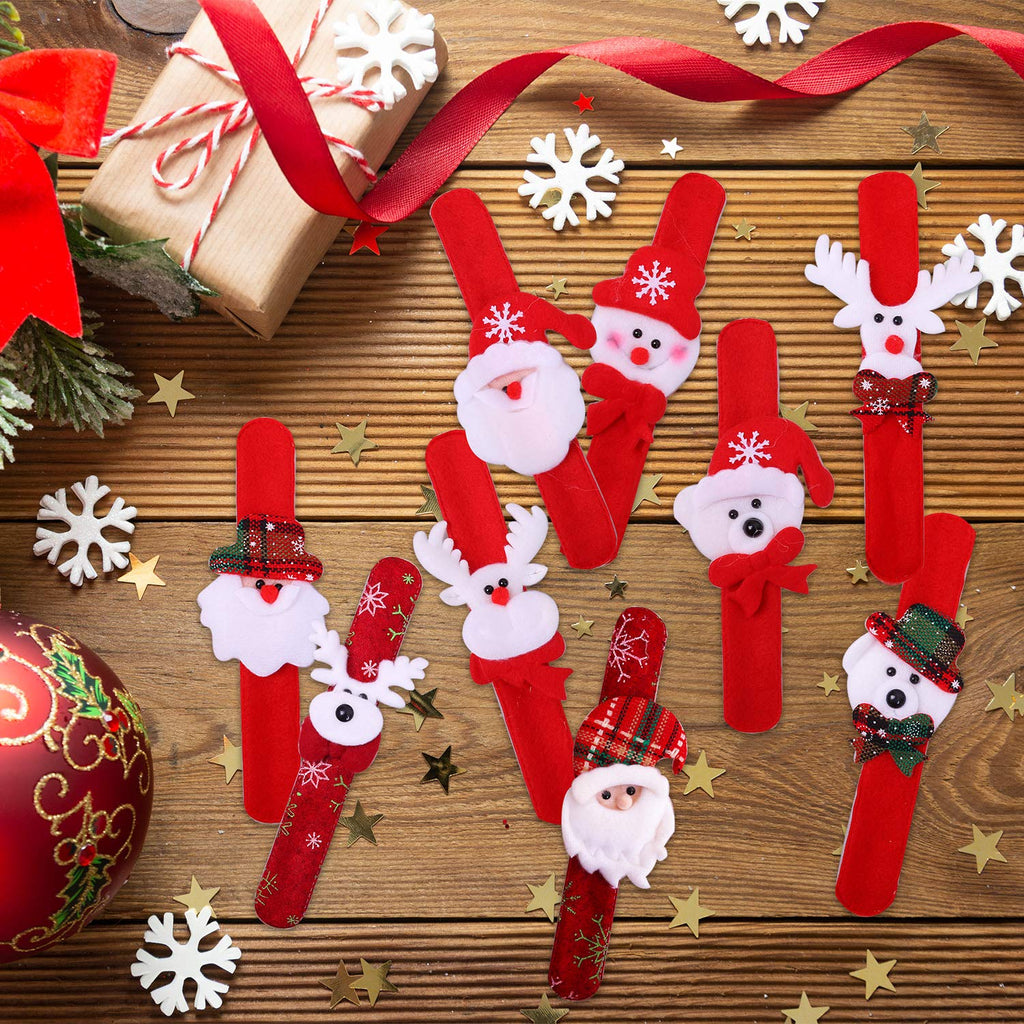 24 Pack Christmas Slap Bracelets Set