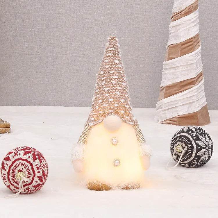 Yeouu | Retractable Luminous Santa Doll Rudolf Christmas Faceless Decoration Ornaments