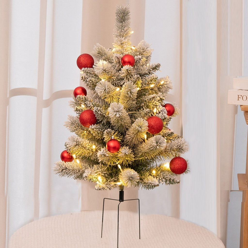 Yeouu | Christmas urn decoration with LED lights | Realistic pine branches & berries | Indoor and outdoor