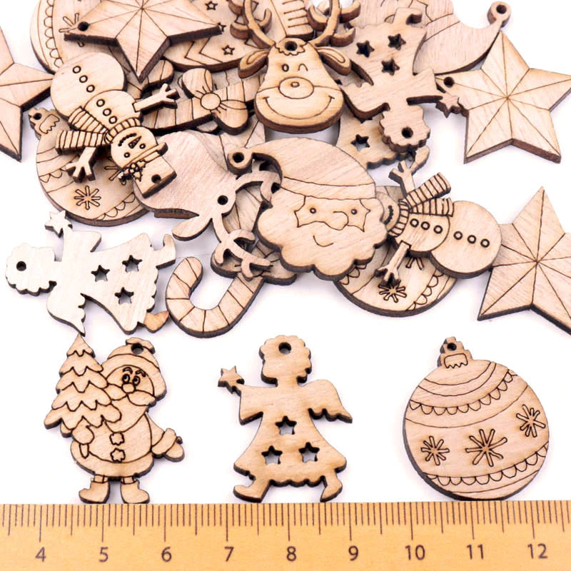 Yeouu | Wooden Winter Happy Christmas Ornaments