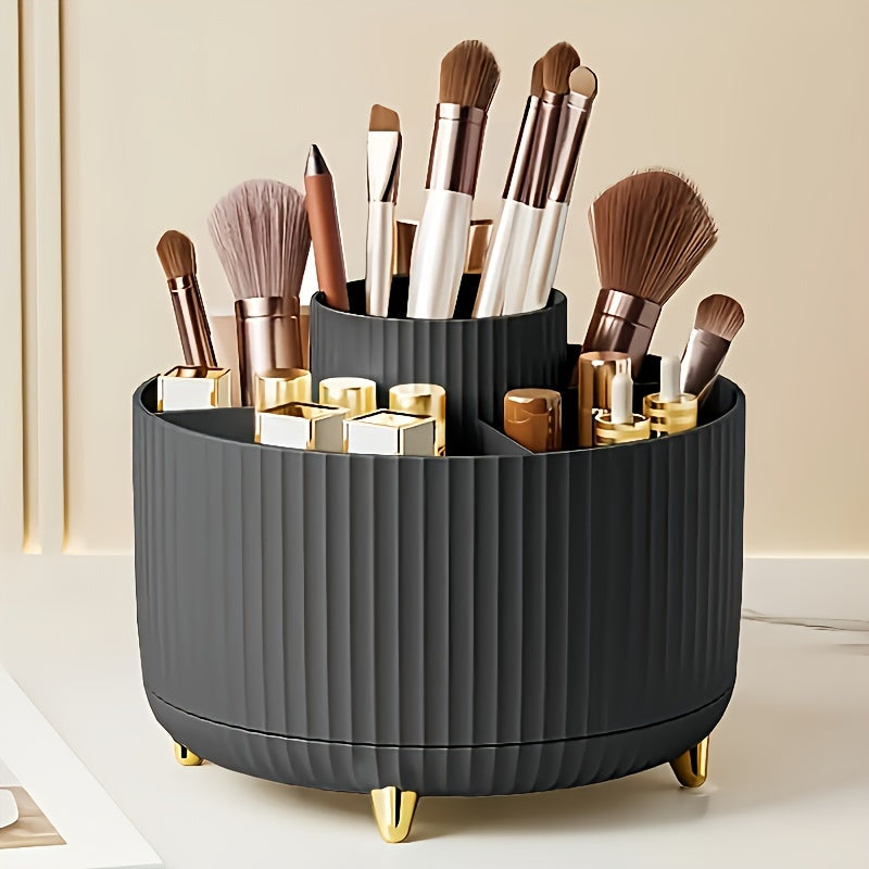 Yeouus | GlamSpin – 360° Rotating Makeup & Desk Organiser with 5 Compartments