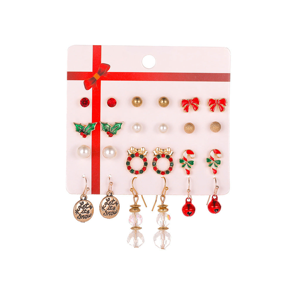 Yeouu | New Holiday Set Earrings Santa Dripping