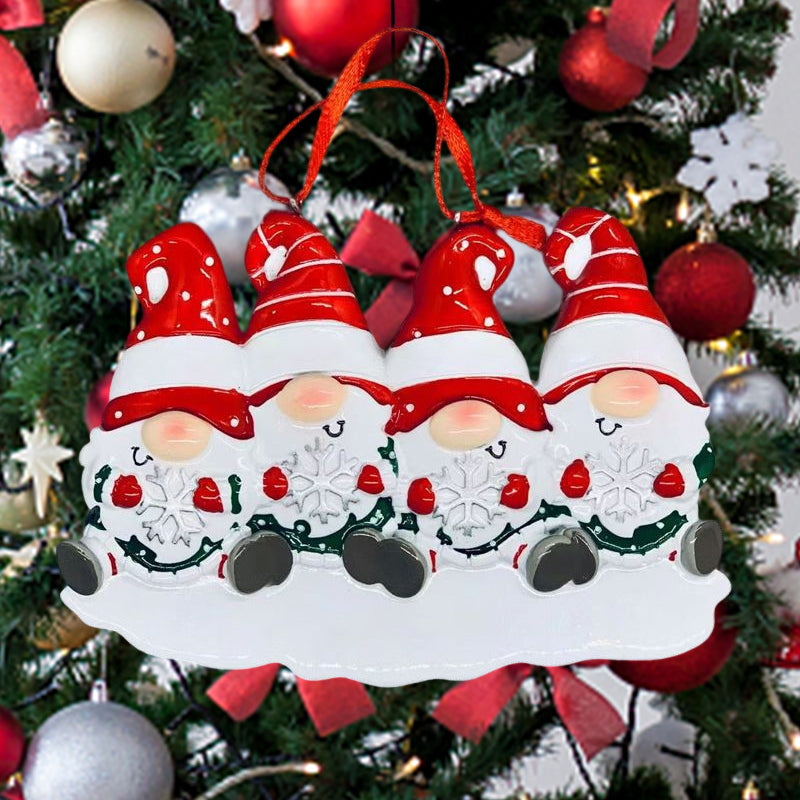 Yeouu | 4 Names-Custom Family Christmas Xmas Tree Decoration Ornament with Name-Dwarfs Family