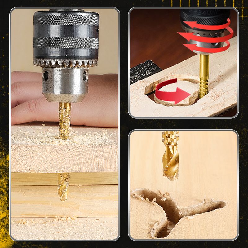 Yeouus | Titanium-coated high-speed steel bits with tags (6 pcs.)