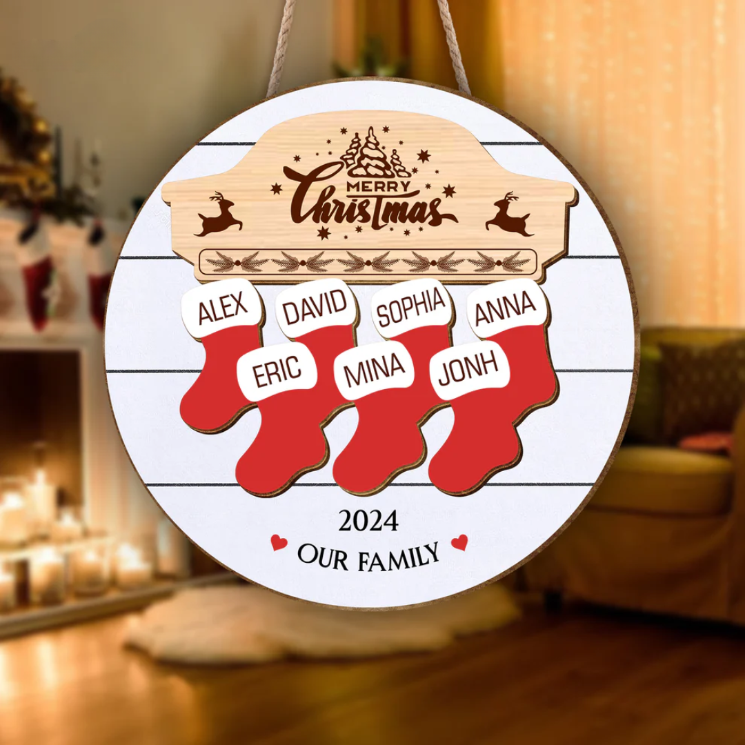 Christmas Ornament in Personalized Wood Design Yeouu