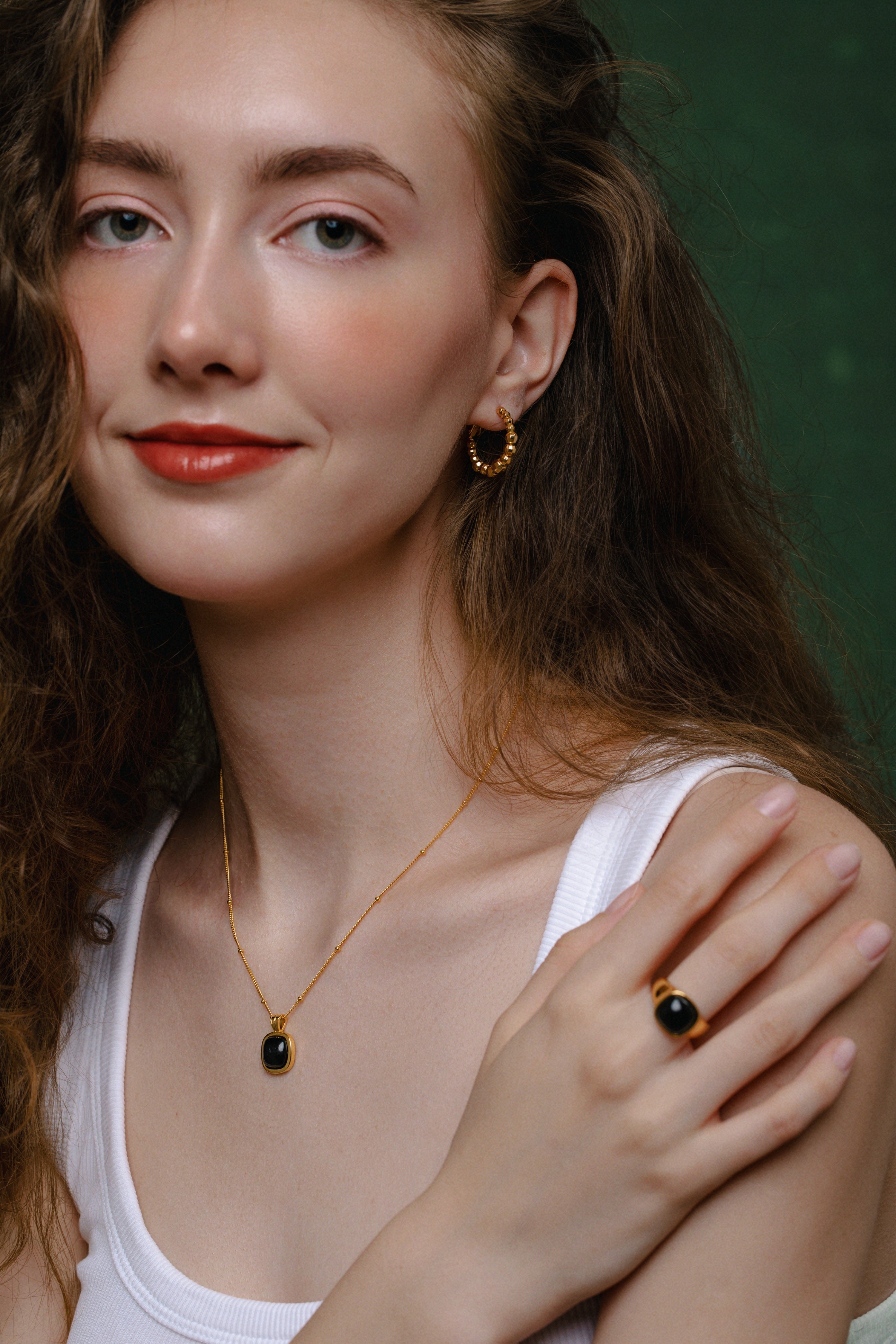 Nocturne Black Onyx Square Ring