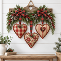Vintage Christmas Heart Wall Hanging