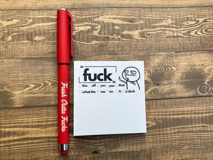 2023 CHRISTMAS GIFT Fresh Outta Fucks Pad and Pen