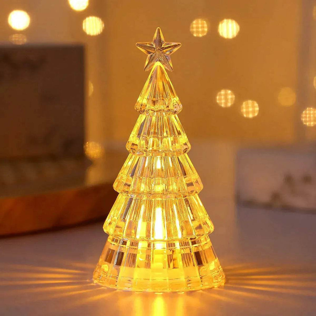 Yeouu | Christmas Lawn Decoration Light-emitting Christmas Tree Crystal Small Night Lamp
