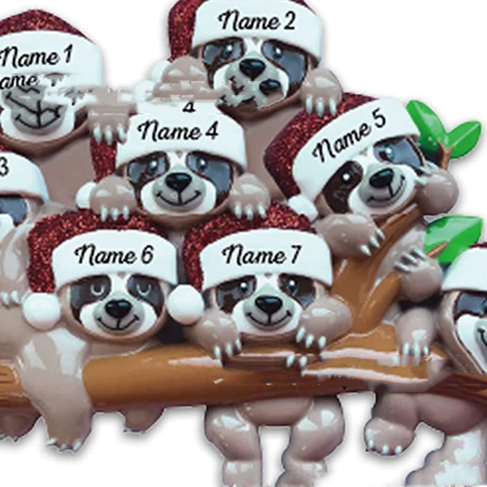 Yeouu | Acrylic Personalized Family Christmas Ornament w.Koala Bears; One for each family member