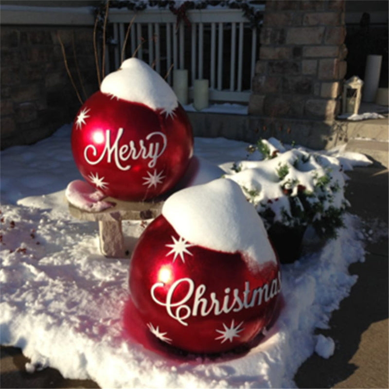 Yeouu | Inflatable Christmas Ball Outdoor Decoration 60cm – Weather Resistant PVC Christmas Decoration
