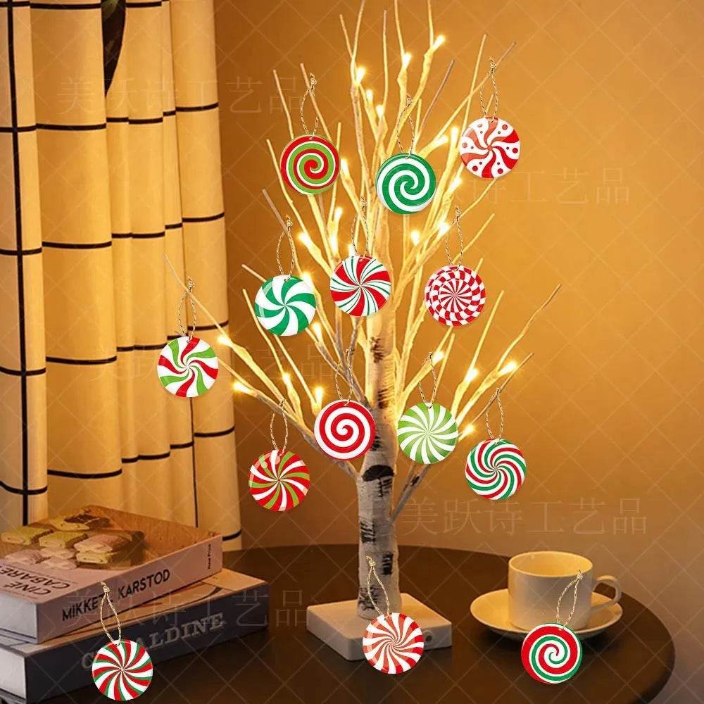 Yeouu | Christmas Party Christmas Tree Decorations Arrangement Candy Ornaments