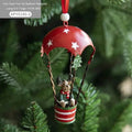 Yeouu | Nordic Iron Christmas Hot Air Balloon Parachute Pendant Creative Decorations Tree Charms Hangings
