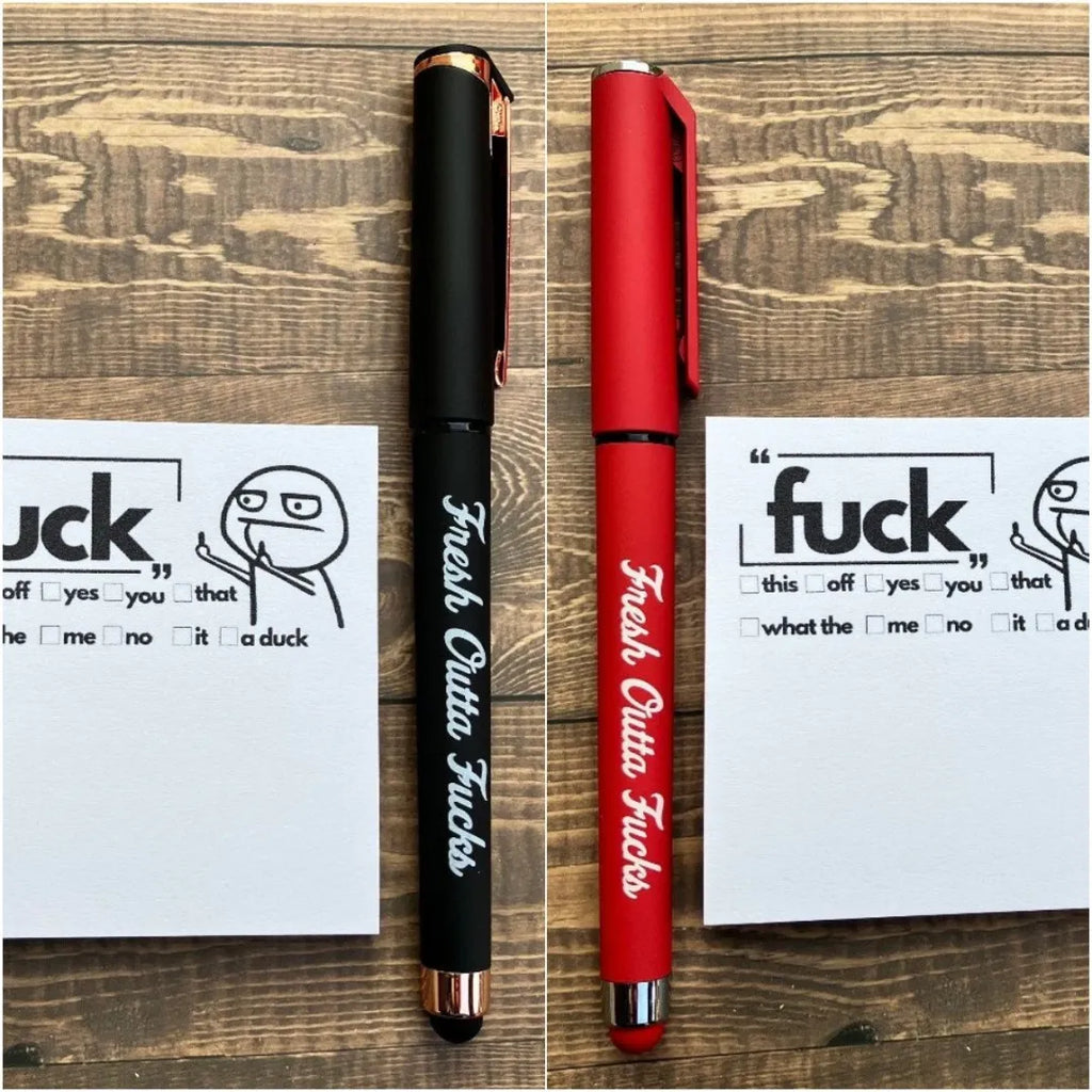 2023 CHRISTMAS GIFT Fresh Outta Fucks Pad and Pen