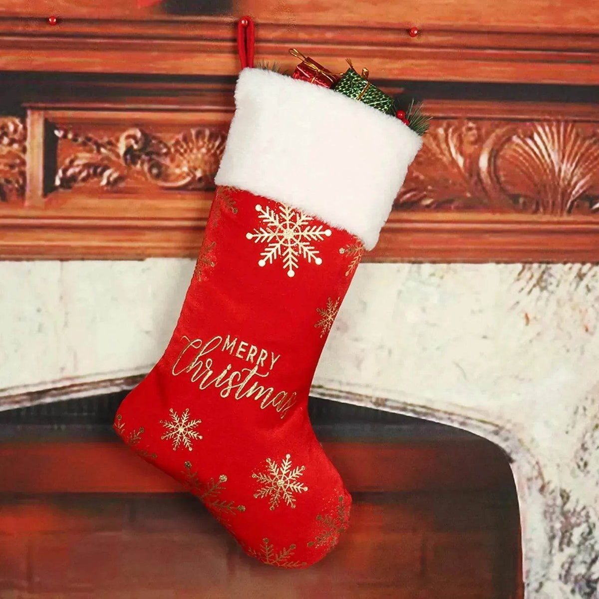 Yeouu | Christmas Decorative Stockings Embroidery Candy