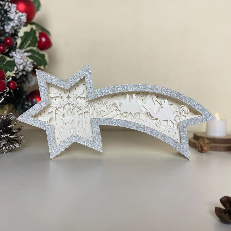 Yeouu | LED Wood Christmas Star Light