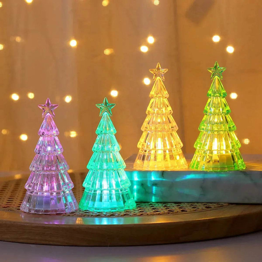 Yeouu | Christmas Lawn Decoration Light-emitting Christmas Tree Crystal Small Night Lamp
