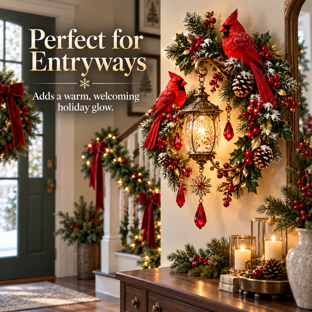 Cardinal Christmas Lantern Glow™ – Lighted Holiday Wall Decor