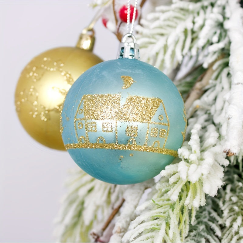 Yeouu | Christmas Tree Baubles Set – Plastic Hanging Ornaments