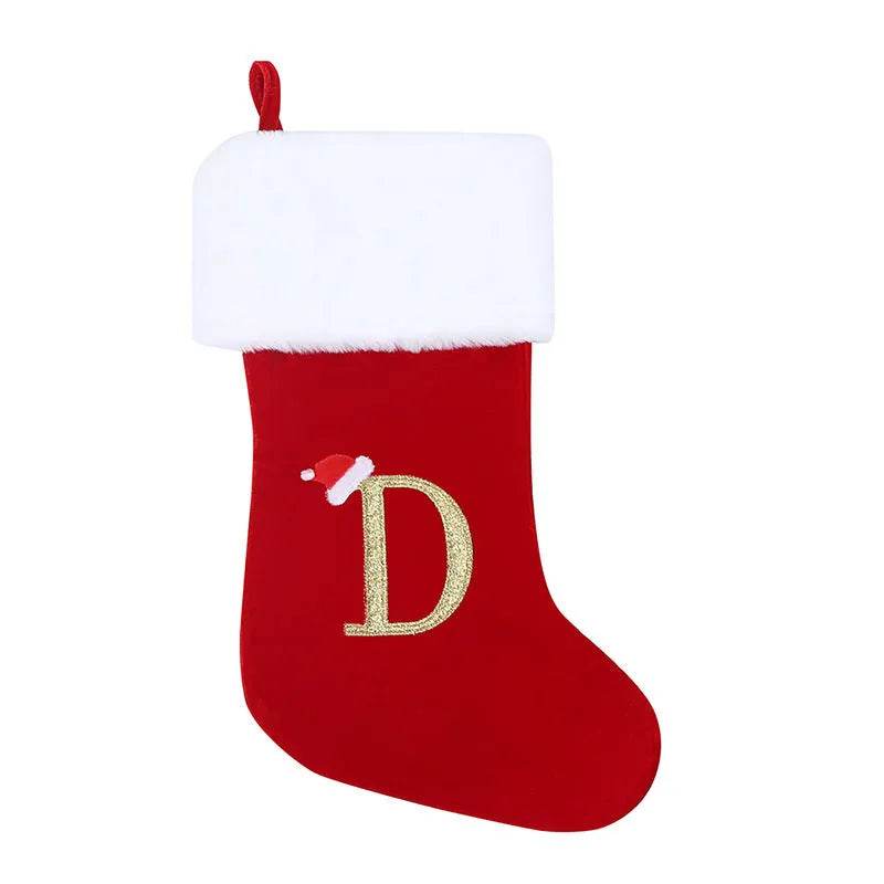 Christmas Stocking Pendant with Letter Detail