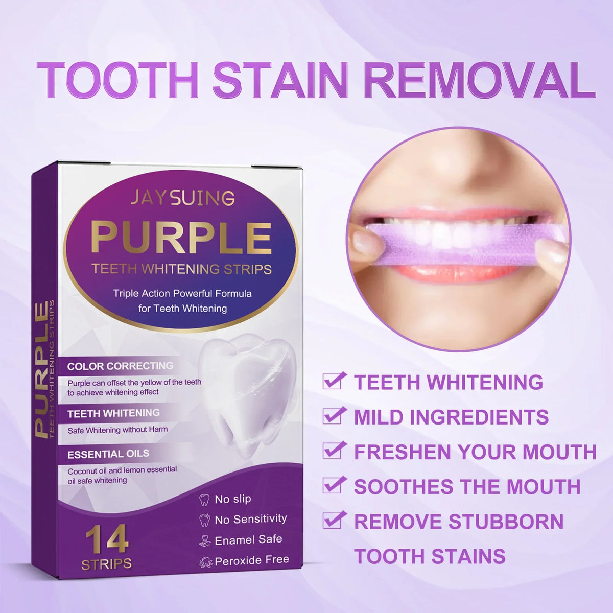 Purple Teeth Whitening 14 Strips