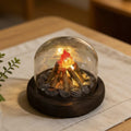Mini Bonfire Flame Glass Dome Night Lamp
