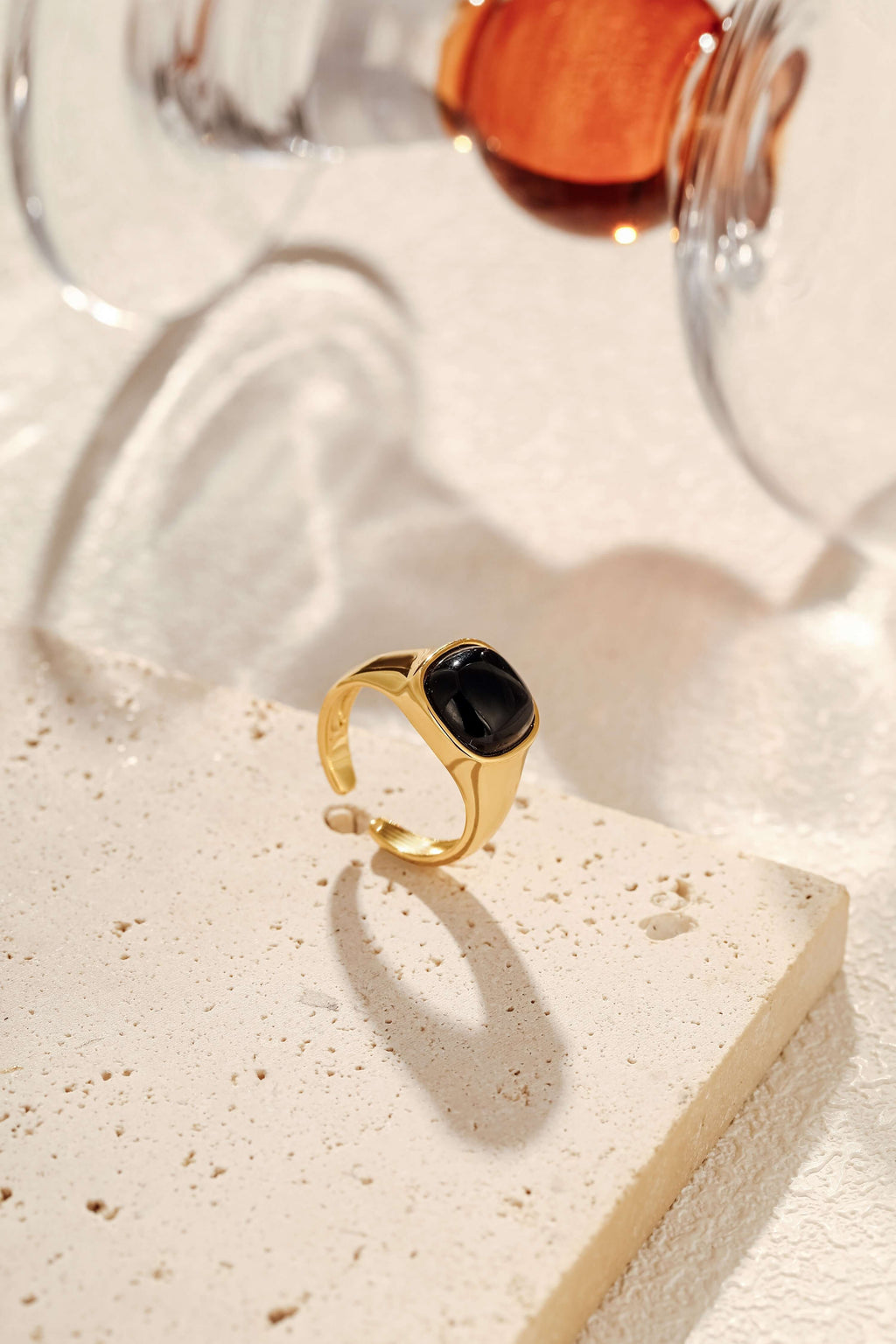 Nocturne Black Onyx Square Ring