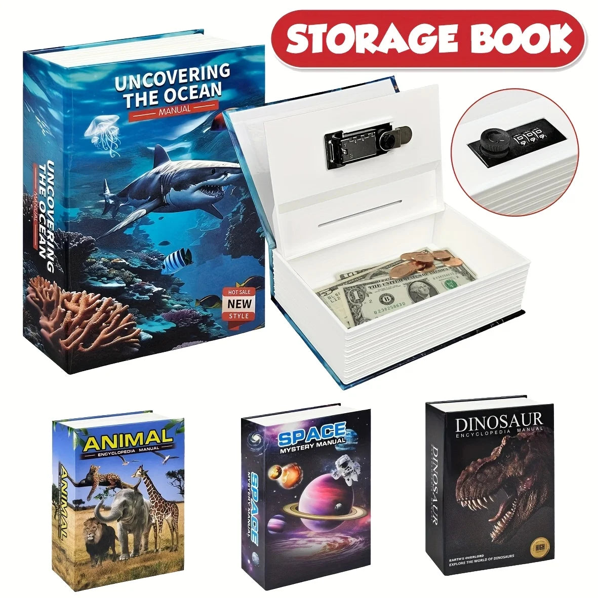 Hidden Book Vault Safe Box