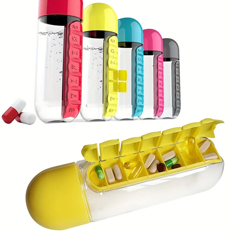 Travel Pill Storage Water Bottle