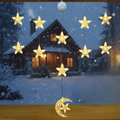 Yeouu | LED Christmas lights with suction cups for glass and mirrors