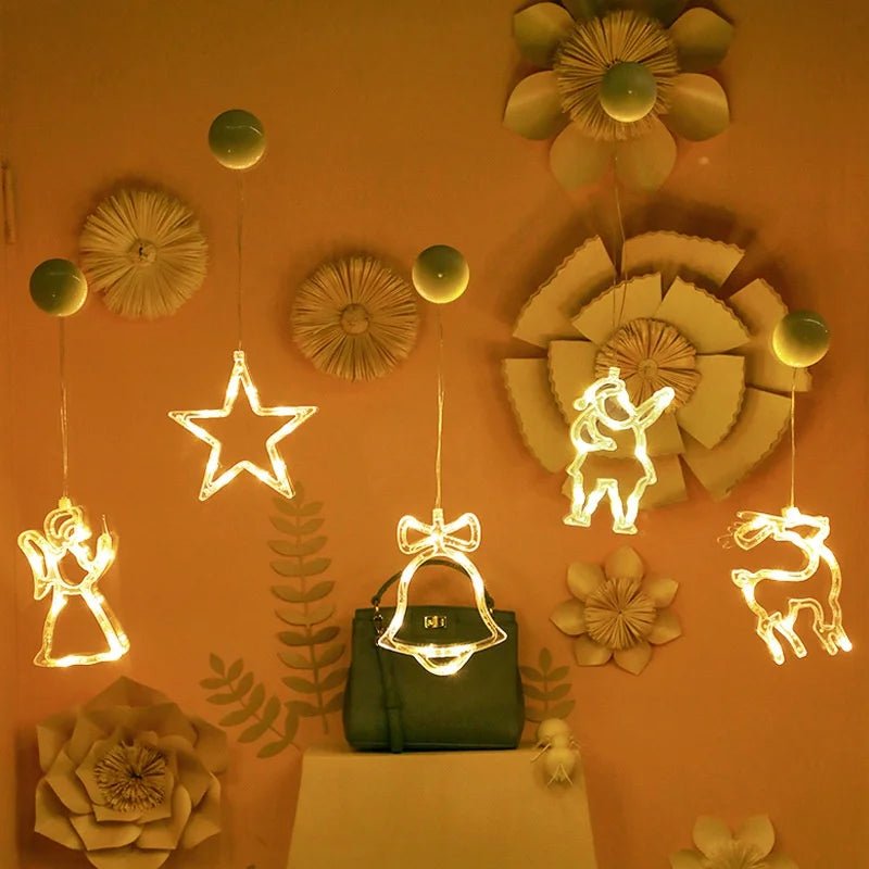 Yeouu | LED Christmas lights with suction cups for glass and mirrors