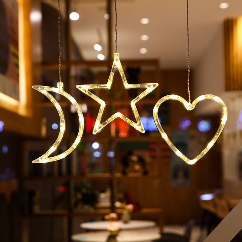 Yeouu | LED Christmas lights with suction cups for glass and mirrors