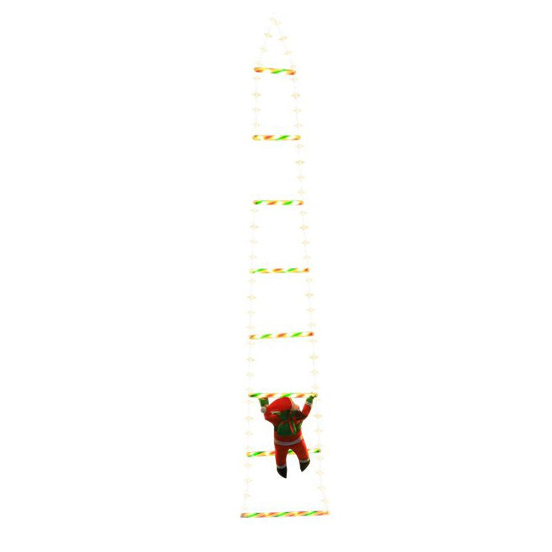 Yeouu | Modern Art Deco PVC Cotton Ladder Shape Santa Claus Christmas Decoration LED String Light For Outdoor