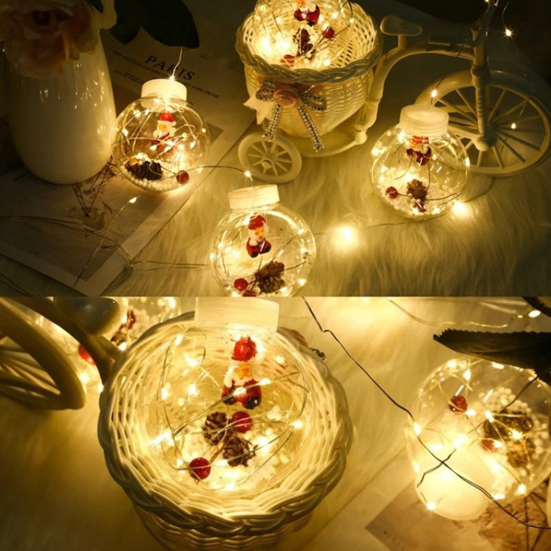 Yeouu | Contemporary Creative Christmas Tree Snowman LED Decoration String Lights For Living Room