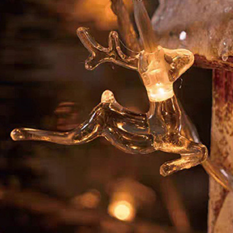 Yeouu | Modern Art Deco Battery USB PVC Deer Snow Star Christmas Tree Decoration LED String Light For Entertainment Room
