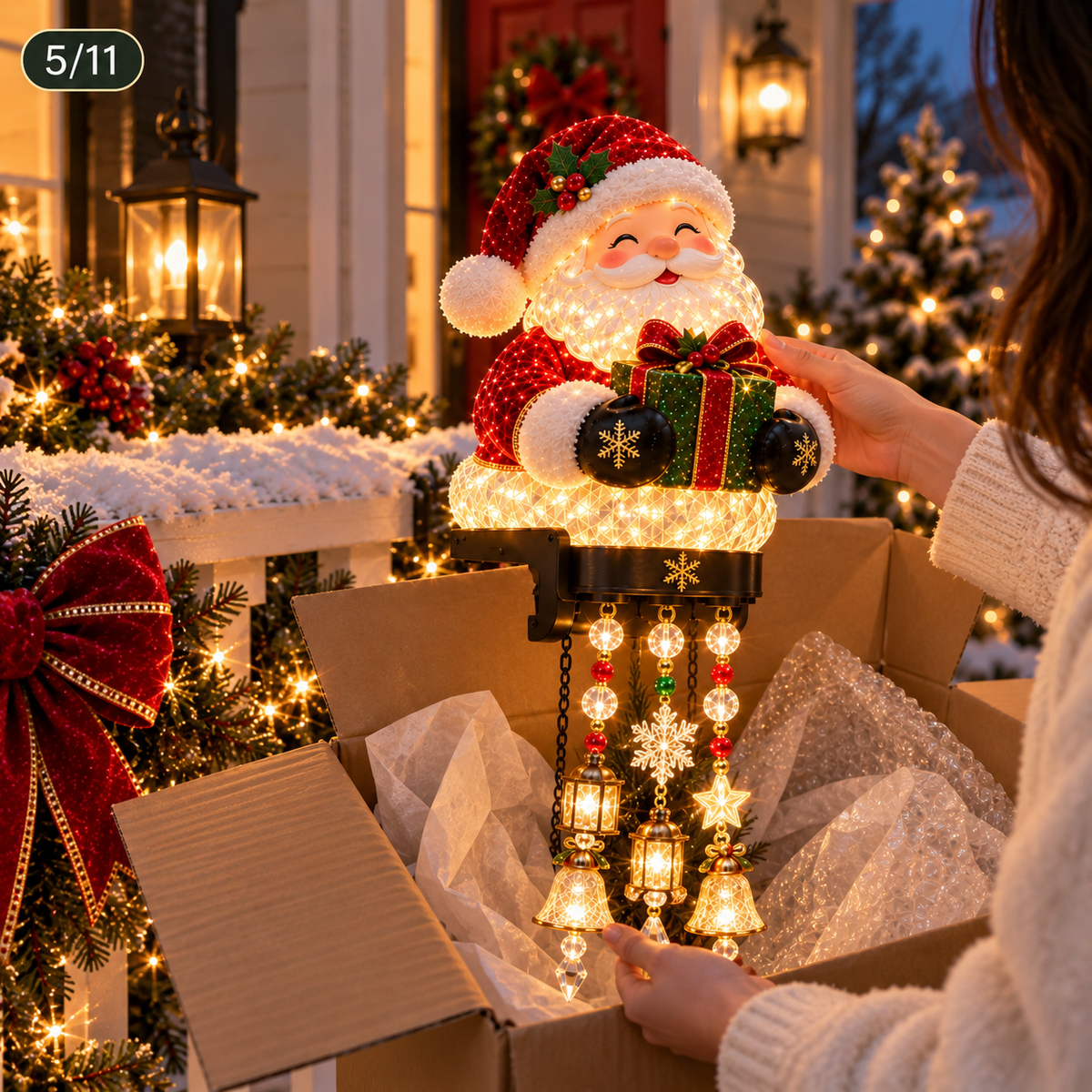 Yeouu | Glowing Christmas Railing Decoration
