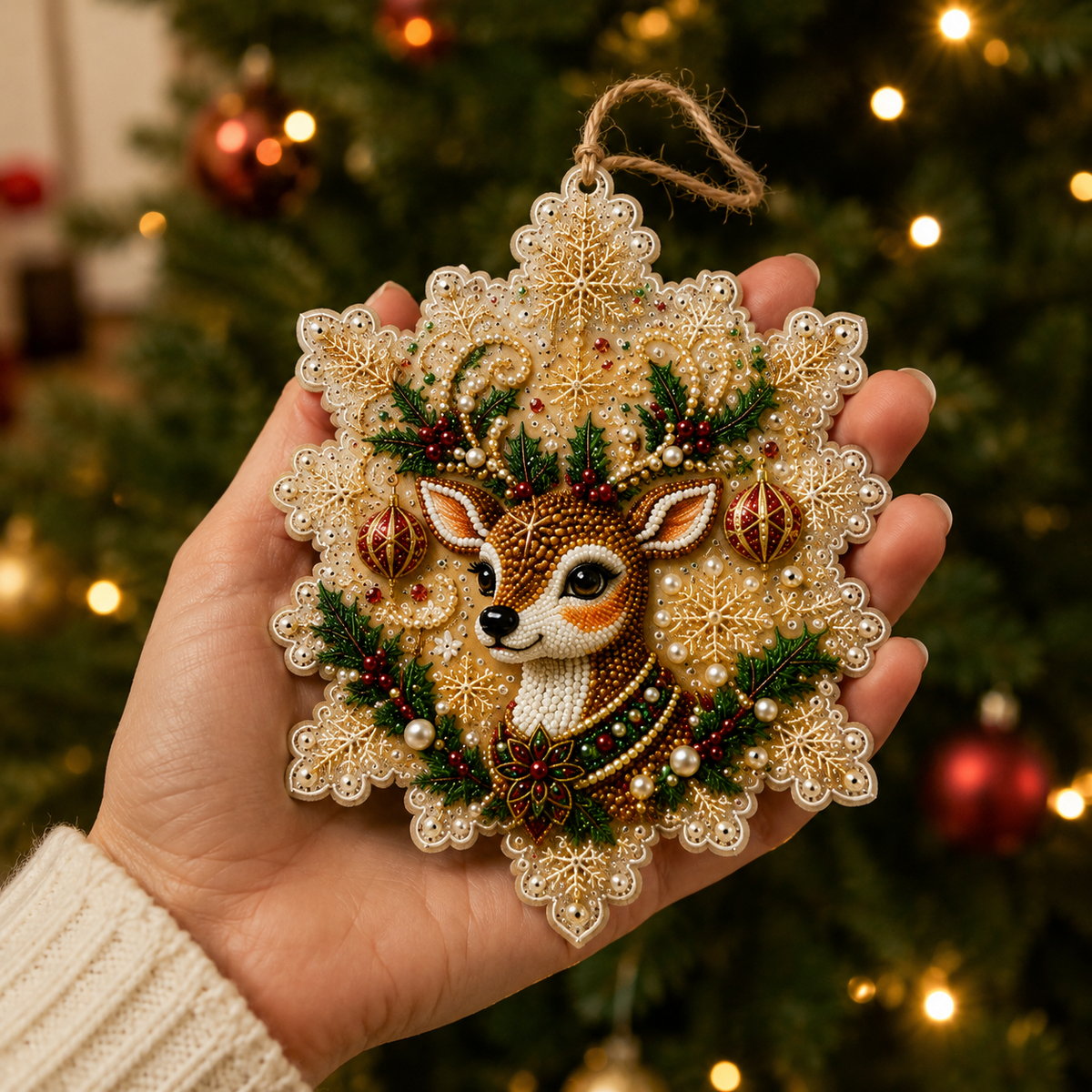 6-Piece Christmas Diamond Painting Ornament Kit 🎄✨-Free Shipping