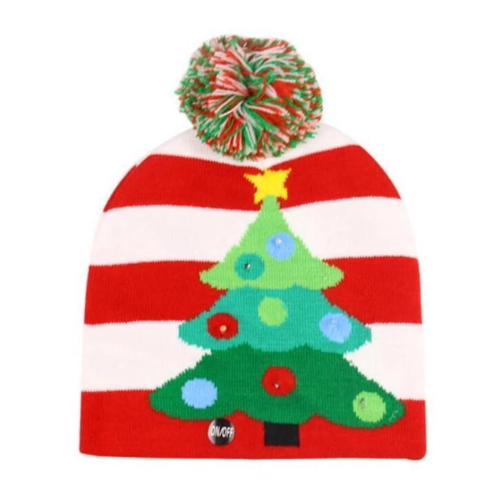 Yeouu | 🎅LED Christmas Knitted Hats Light up Xmas Beanie