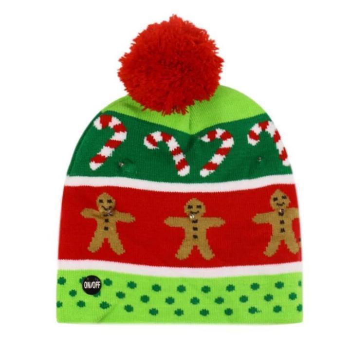 Yeouu | 🎅LED Christmas Knitted Hats Light up Xmas Beanie