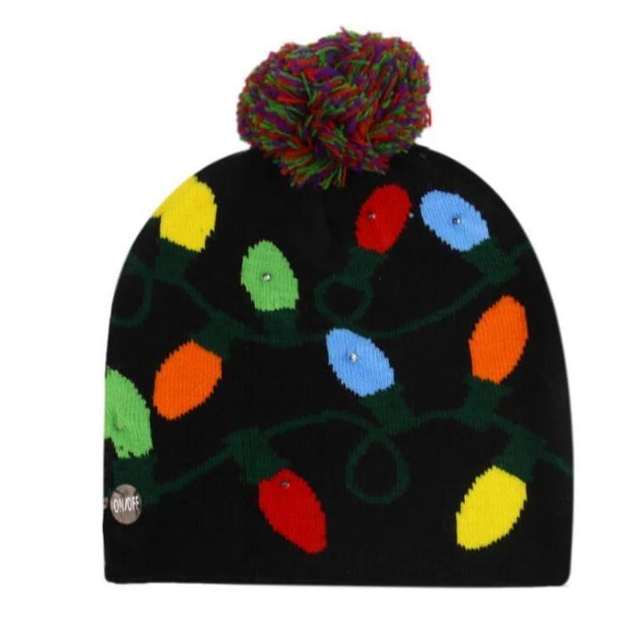 Yeouu | 🎅LED Christmas Knitted Hats Light up Xmas Beanie