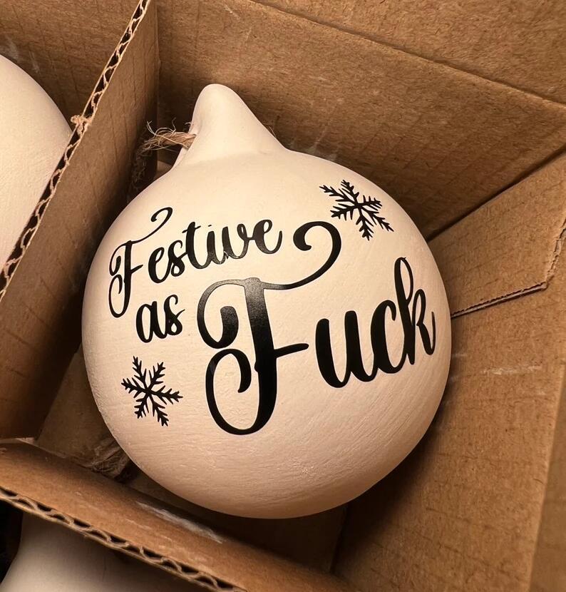 Early Christmas Sale Christmas Funny Offensive Bauble-Rude Baubles