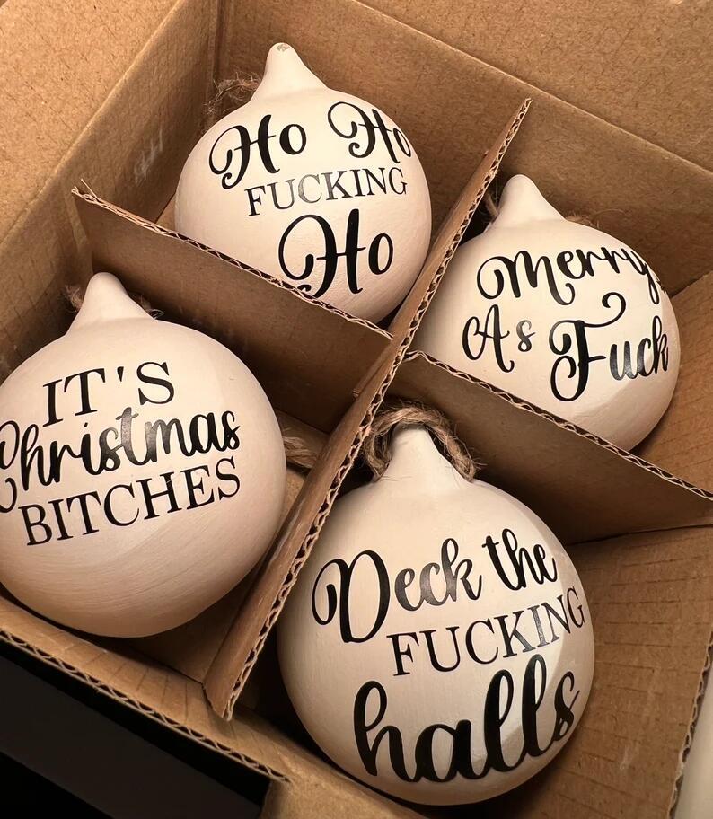 Early Christmas Sale Christmas Funny Offensive Bauble-Rude Baubles