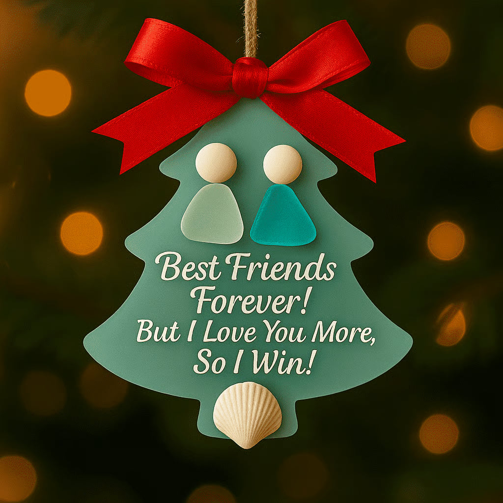 Sea Glass Christmas Tree Friendship Ornament