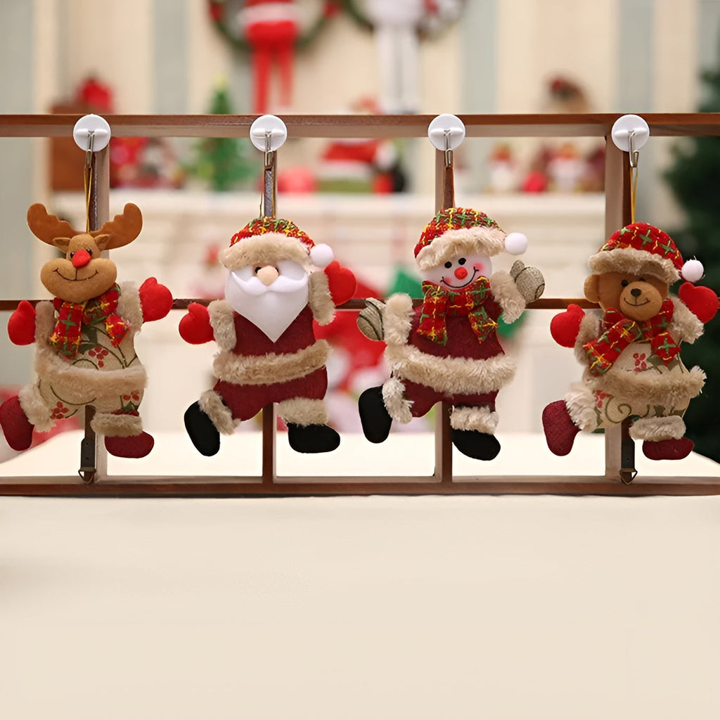 Yeouu | Shiny Christmas Ornaments Set of 4 | Christmas Tree Balls Plastic
